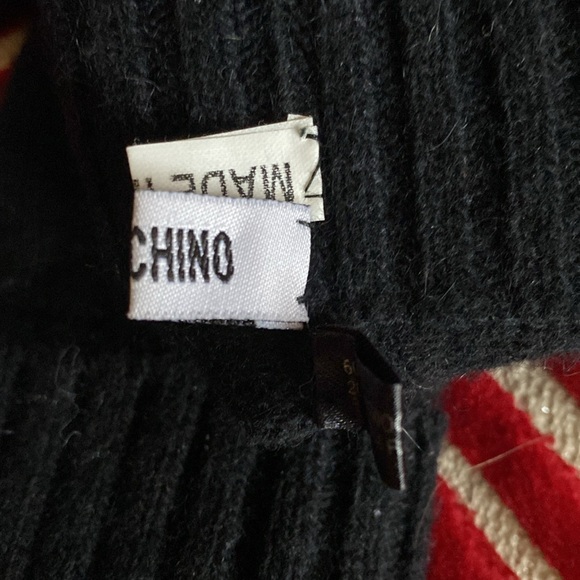 Moschino Lambswool Angora Stretch Embroidered Gloves Never Used Made in Italy - Picture 10 of 16